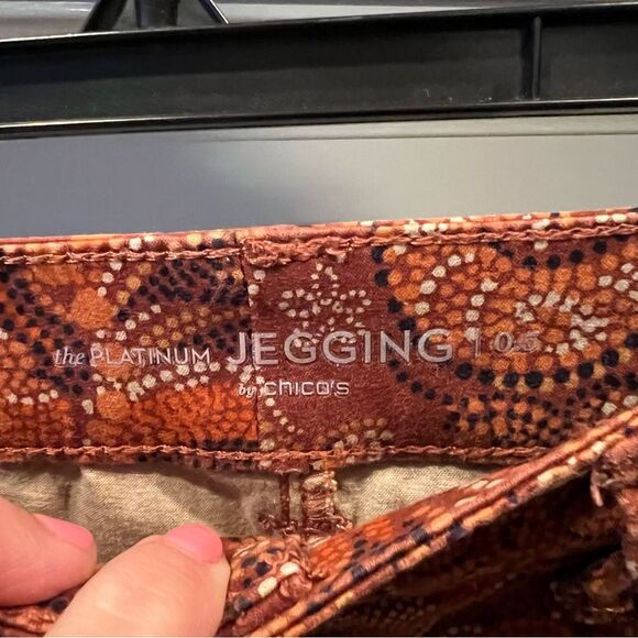 Chico's Brown Paisley Jeggings - Picture 2 of 6
